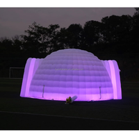 Exposition d'événements en plein air led éclairage blanc igloo dôme tente gonflable doom tentes pour la publicité camping en vente