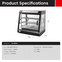 Vitrine Chauffante Électrique 600mm 1.84kW pour Restaurant Fast-Food et Boulangerie - Offre Spéciale