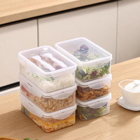 Boîte alimentaire en plastique sans BPA, boîte de rangement pour aliments frais au réfrigérateur, boîte de rangement transparente pour les légumes et les fruits