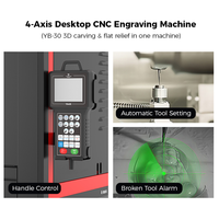 Machine de gravure et de sculpture 3D micro CNC de bureau 4 axes en alliage d'aluminium de haute précision 0,01 mm CE FCC Yubang's CNC