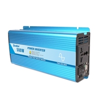 Onduleur à onde sinusoïdale pure 500W sortie 230V/110V écran LCD haute fréquence DC