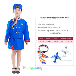 Ocupación Avión Cosplay Traje de carrera Fiesta de Halloween Traje de azafata Fancy Pilot Uniformes Niñas Rendimiento Conjunto de ropa - Product Image 5