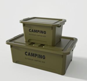 Large Capacity Household <b>Storage</b> <b>Box</b> with Lid, Thickened Heavy Duty Outdoor <b>Camping</b> Bin, Car Trunk Organizer <b>Box</b> - Product Image 5