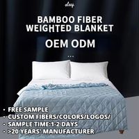 Hot Seller Couette de refroidissement d'été Échantillon gratuit Couverture en bambou personnalisée pour couverture pesée par gravité Sensory Relax Anxiété Solver pour Hom