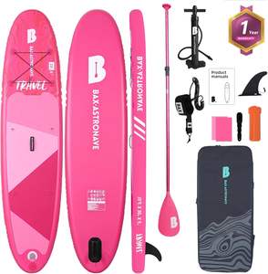Planche de paddle gonflable rose (<span class=keywords><strong>SUP</strong></span>) 10'6''x30''x6'' polyvalente et portable, capacité 130 kg - Product Image 1