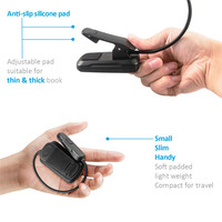 Lampe de lecture LED à bras flexibles réglables, rechargeable par USB, lumière ambrée, pliable, support OEM