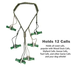 Av tuzağı halat ördek çağrı kordon kordon Hunter oyunu ayarlanabilir 12 yüzükler örgülü düdük kuş yaka Sling avcılık malzemeleri - Product Image 2