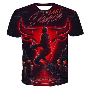 Envío Gratis, camiseta Bulls 23 M.<span class=keywords><strong>J</strong></span> michael Flying Man con estampado 3D, camisetas deportivas para hombres y mujeres - Product Image 1