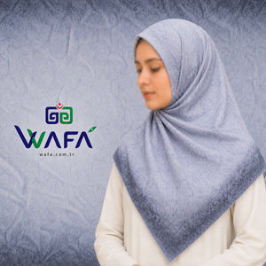 Wafa Fashion Printed Jacquard Square <b>Scarf</b> 100x100 Cm Matte Finish Silky Soft Premium Polyester <b>Chiffon</b> Four Seasons - Product Image 4