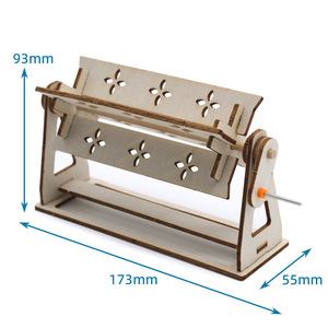 Kit de modelo de madera con manivela para experimentos de educación científica, juguete de montaje DIY para niños de 4 a 6 años, forma geométrica, manual - Product Image 4