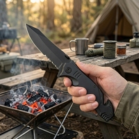 Couteau de poche tactique pliable à bord dentelé en acier inoxydable, manche en aluminium, chasse, camping, multifonctionnel, bricolage, OEM, industriel