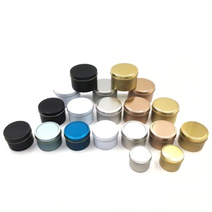 Boîtes de bougies <span class=keywords><strong>parfum</strong></span>ées de 2 oz, 4 oz, 6 oz, 8 oz avec couvercles en métal en fer <span class=keywords><strong>blanc</strong></span>, pots à bougies en vrac pour la fabrication de thé, le stockage de bonbons et l'emballage de cadeaux - Product Image 1