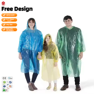 Poncho de Lluvia Desechable Portátil de Alta Calidad con Logotipo Personalizado, Impermeable para Hombres y Mujeres, Poncho de Lluvia Desechable de Plástico para Adultos - Product Image 1