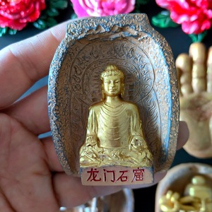 Yijias nuovo lotto di adesivi per frigorifero culturali e in resina con magneti 3D per mani Buddhas dalla grottola Longmen - Product Image 3