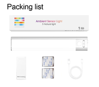 Lampu Malam Sensor Gerak LED Nirkabel Modern yang Dapat Diisi Ulang, Suhu Warna Dapat Disesuaikan, Pemasangan di Dinding, Penggunaan Dalam Ruangan, untuk Kabinet