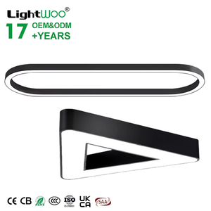 Luminaire suspendu linéaire LED de 3 mètres de long, en fer forgé, forme personnalisée, distribution de lumière réglable, lumière linéaire LED - Product Image 1