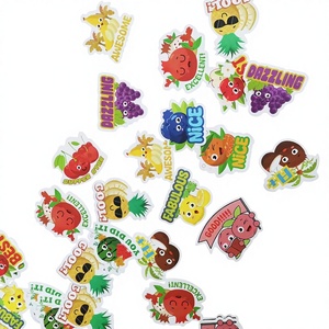 12 डिजाइन 48 पीसी कार्टून फल स्वाद चिपकने वाला स्थायी खुशबू उव मुद्रण स्क्रैच और स्नाइफ घर सजावट स्टिकर - Product Image 4