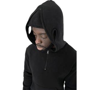 Sweat à capuche cagoule sweat à capuche zippé pour homme avec sweat personnalisé <span class=keywords><strong>Oken</strong></span> Eyes sweat-shirt à capuche graphique demi-fermeture éclair - Product Image 2
