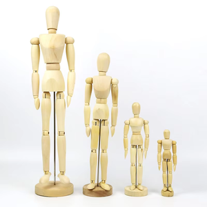 Mannequin en bois pour la sculpture artistique, la marionnette, la décoration intérieure, le dessin, le croquis, support de modèle - Product Image 5