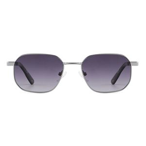 Lunettes de soleil rectangulaires en métal, monture noire pleine, protection UV400, unisexe, style adulte - Product Image 6