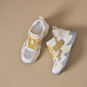 Baskets décontractées à semelle épaisse en maille pour femmes, style coréen, polyvalentes, avec strass, nouvelle collection Printemps-Été 2026 - Product Image 5