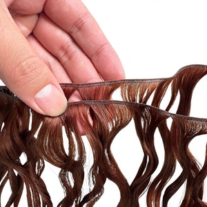 Extensions de cheveux bouclés vierges Genius Weft à cuticules alignées, naturelles, blondes, russes - Product Image 1