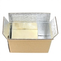 Caja Térmica Aislada Lista para Enviar, Caja de Papel con Revestimiento de Papel de Aluminio para Entrega de Fruta Fresca