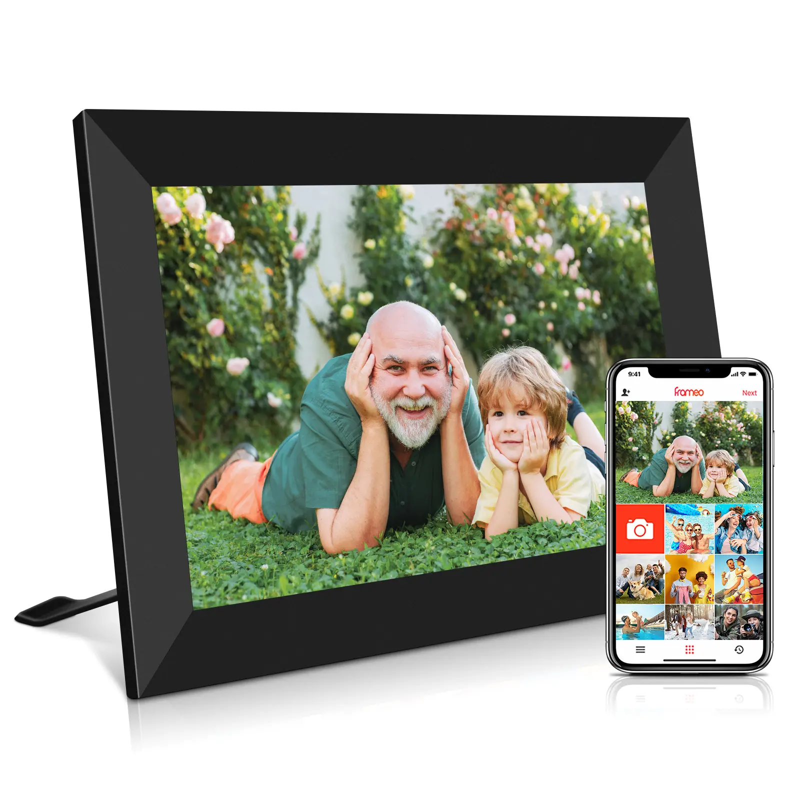 Toptan WIFI dijital bulut çerçeve fotoğraf LCD dokunmatik ekran Bluetooth kablosuz resim her yerden dijital çerçeve payı
