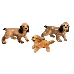 Vintage Hagen Renaker Miniatura <span class=keywords><strong>Cocker</strong></span> Spaniel Perro Familia Figuritas-Juego de 3 - Product Image 2