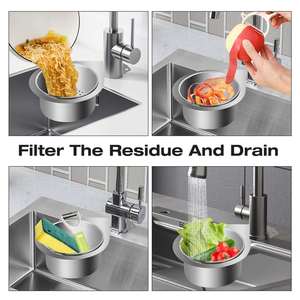 Panier égouttoir en acier inoxydable en forme de cygne pour évier de cuisine, baignoire, support de rangement suspendu - Product Image 3