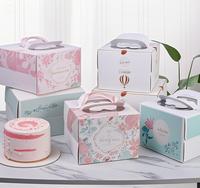 Boîte à gâteaux en papier, qualité alimentaire, poignée haute, boîte en carton kraft personnalisée, boîtes à cupcakes personnalisées, livraison personnalisée, cadeau de mariage