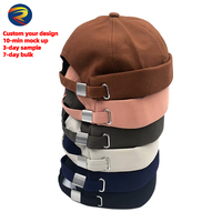 Cappello Docker Unisex in Cotone Direttamente dalla Fabbrica, Regolabile con Risvolto, Senza Visiera, Logo Personalizzato, Stile Retrò Streetwear, Cappello da Marinaio