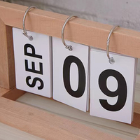 Calendrier d'anniversaire en bois français en bois bon marché d'usine en gros bureau pour un usage quotidien debout classique
