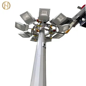 30M 35M Outdoor High Mast Lighting Towers With Lamp Lighting Pole