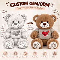 Peluche personnalisée en forme de cœur beige avec pull rose, ours en peluche pour couple, cadeau et compagnon chaleureux