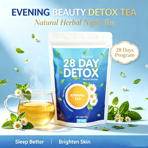Té herbario desintoxicante de 28 días para la noche, con manzanilla natural, para un sueño reparador, blanqueamiento de la piel y bienestar, en bolsitas de té para mujeres. - Product Image 3