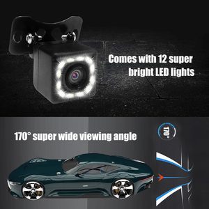 Siêu HD 12 LED Không Thấm Nước Xe Sao Lưu Máy Ảnh Tầm Nhìn Ban Đêm Xem Phía Sau 170 ° Góc Rộng Dài Giấy Phép Tấm Khung Xe Ô Tô - Product Image 4