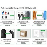 7KW 32A 单相 2 型电动汽车壁挂式充电器 4G 应用程序控制 家用交流快速充电站 CE 认证