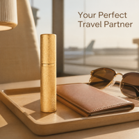 Atomiseur de parfum rechargeable 5 ml à fond épais, flacon de voyage avec bouchon à vis, décalcomanie, portable et à mécanisme rotatif