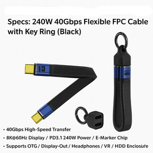 <span class=keywords><strong>USB</strong></span> 4 <span class=keywords><strong>C</strong></span>áp xách tay Keychain 240W <span class=keywords><strong>USB</strong></span> <span class=keywords><strong>C</strong></span> để Loại <span class=keywords><strong>C</strong></span> <span class=keywords><strong>C</strong></span>áp 40gbps truyền dữ liệu Thunderbolt 3 8k60hz Video hiển thị cho iPhone 16 - Product Image 6