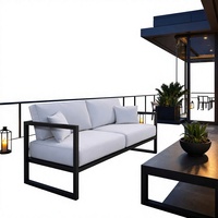 Ensemble de canapés modernes pour l'extérieur, chaise de loisirs, meubles de luxe en teck pour patio, balcon, jardin, imperméable et durable