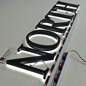 Custom Metal Gold 3d Logo Acrylic Shop Storefront Backlit Channel Letter Store <b>Electronic</b> <b>Sign</b> Board for Indoor Outdoor - Product Image 1