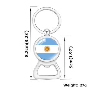 Accessoires pour supporters de la Coupe du Monde de football 2026 : Décapsuleur drapeau avec logo, porte-clés de football, vente en gros, personnalisable - Product Image 5
