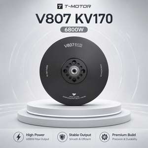 Moteur de <span class=keywords><strong>drone</strong></span> VTOL DC T-MOTOR V807 KV170 12S, 6800W, 28 pôles, <span class=keywords><strong>meilleur</strong></span> prix usine, matériau ABS - Product Image 2
