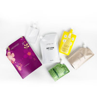 Gel douche rechargeable étanche à l'eau imprimé personnalisé savon poche bec sacs gravure impression soin des cheveux shampooing liquide étanche à l'humidité