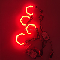 Accessoires Anneaux hexagonaux en coton 70mm 80mm 86mm 90mm 106mm Multicolores App RGB Anneaux LED hexagonaux à changement de couleur Anneaux halo hexagonaux