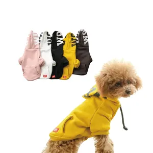 New Spring And Autumn Small Print Hooded Hoodie Two-Legged Pet Dog Hoodie Blank