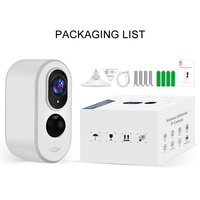 Cámara de Seguridad Inalámbrica para Exteriores de 3MP con Audio Bidireccional, Visión Nocturna, Sensor CMOS, Soporte para Tarjeta de Memoria y Nube, Alimentada por Batería y WiFi