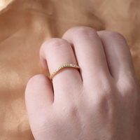 Peishang – Bague de mariage personnalisée en argent sterling pour femme, ensemble de bagues de luxe avec motif vague et baguettes