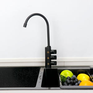 DOGO vente chaude <span class=keywords><strong>filtre</strong></span> eau réfrigérée et floue 3 voies évier de cuisine noir mat Tir débit robinet d'eau pétillante - Product Image 2